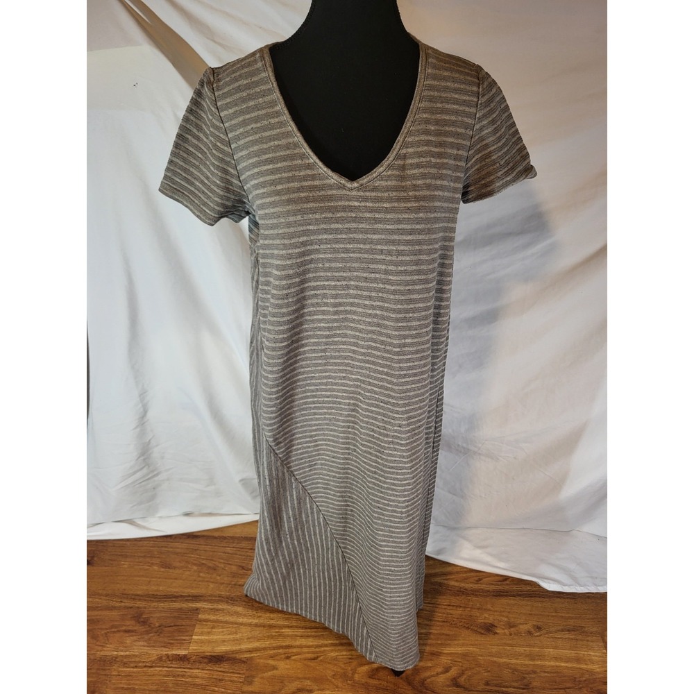J. Jill Pure Jill Short Sleeve Pullover Midi Dress Women's S Textured Gray